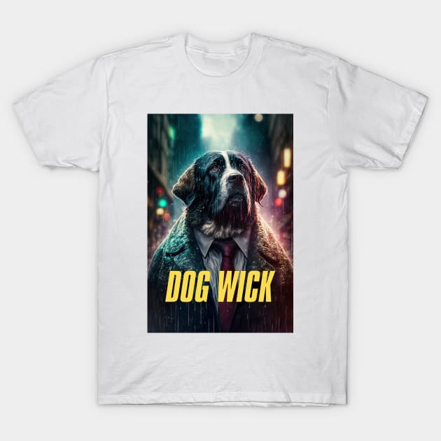 Dog Wick #4 with text T-Shirt by aifuntime